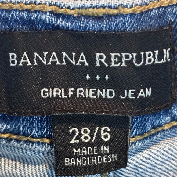 Banana Republic Girlfriend Jean Distressed Blue Denim Women’s Size 28/6 - Picture 5 of 9